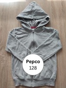 Szara rozpinana bluza z kapturem Pepco 128 bawełna