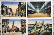 Wrocław Breslau 4 pocztówki z obiegu do 1945 roku