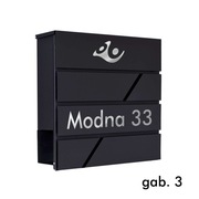 Nowoczesna naklejka na skrzynkę na listy pocztową adresową nazwa ulicy gab3