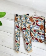 Piżamka nowa dwuczęściowa świąteczna zimowa polarek bluzka spodnie 122 -128