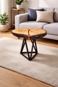 Stolik kawowy plaster brzozy naturalne drewno