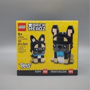 LEGO 40544 Brickheadz buldog francuski + szczeniak nowy