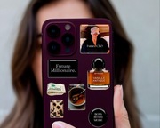 Estetyczne 3d naklejki wypukłe afirmacyjna na telefon laptop Girl Boss Vibe