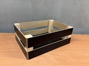 Czarna skrzynka koszyk prezentowy