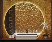 Lustro półokrągłe Design podświetlane LED 100x50cm