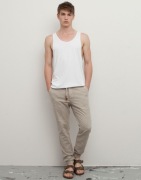 Pull&Bear spodnie typu chinos z paskiem ze sznurka r.44