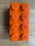 POJEMNIK LEGO Z 8 WYPUSTKAMI kolor pomarańczowy
