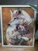 Mozaika diamentowa Wilki