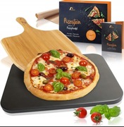 Kamień do pieczenia pizzy chleba z szuflą prostokątny do 600° 30x38x1,5cm