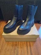 Skórzane Botki Marco Tozzi Czarne roz. 40