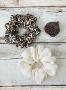 Komplet gumek do włosów scrunchie hand made 