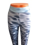 Damskie sportowe spodnie legginsy szare wzorzyste 34/36 XS/S