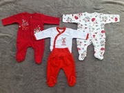 Ubranka świąteczne dla noworodka rozmiar 56 UNISEX