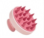 Masażer do skóry głowy szczotka silikonowa Różowy|Do mycia włosów Nowy
