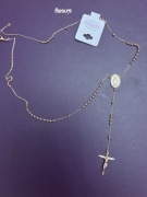 Naszyjnik różaniec celebrytka stal chirurgiczna