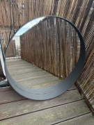 Okrągłe lustro IKEA Stockholm 80 cm - pomalowane na czarno | Stan dobry 