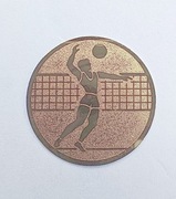 Wklejka emblemat do medalu siatkówka fi 25 mm złoto