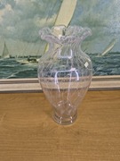 Duża dekoracyjna waza / wazon ze szkła – ręcznie formowany