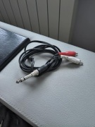 Kabel Audio 2x wtyk RCA na  Jack 3,5 z przejściówką na wtyczkę stereo