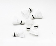 BADMINTON Lotki do badmintona do gry rekreacyjnej NYLONOWE Białe ZESTAW