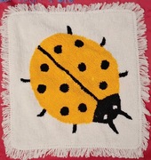 Powłoczka gobelinowa na poduszkę ręcznie wykonana lata 80-te