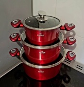 Garnki marmurowe lakierowane 