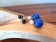 NOWE SREBRO ZŁOTO ORIENTALNE LAPIS SWAROVSKI PREZENT ŚWIĘTA