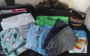 Paka ubrań chłopiec 116 II - spodnie, koszulki, spodenki, kurtka, bluza