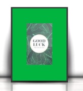 zielony obrazek A4, good luck plakat A4