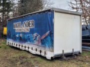 Zabudowa Skrzynia Ładunkowa Firanka Plandeka 8,35m. Drzwi Winda Axor Atego