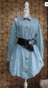 Koszula długa sukienka koszulowa jeansowa dżinsowa vintage 40 42