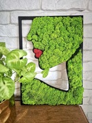 Prezent obraz 3d kobieta. Wnętrze w stylu boho, japandi, scandi, wabi sabi.