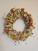 Wianek z liści kukurydzy - rękodzieło