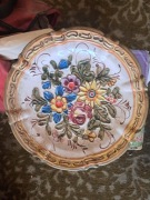 Talerz ozdobny 28cm motyw KWIATY