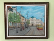 Obraz olejny krakowskie przedmieście  40x50