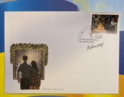 Koperta FDC  ze znaczkem „Zwycięskiego Nowego roku” ze spłatą Tarnopol. 