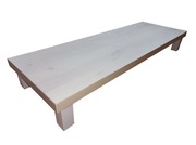 Podstawka biała pod duży monitor 4K, UWQHD, DQHD, telewizor.