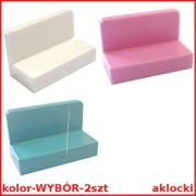 LEGO 4865b PANEL1x2x1 biały jasny różowy średni lazurowy - 2 szt