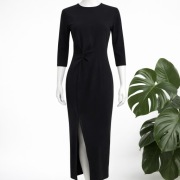 Czarna długa sukienka threadbare rozm 38