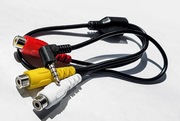 RCA żeńskie x 3 - minijack kabel 45 cm 