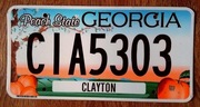 Tablica rejestracyjna USA Georgia – Peach State