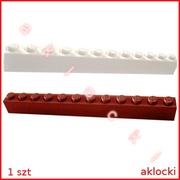 LEGO 6112 KLOCEK belka 1x12 biały brązowy/Reddish Brown - 1 szt