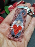 Skrzat Krasnal na Walentynki   - Brelok zawieszka do kluczy torebki