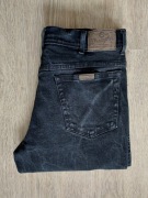 Wrangler Durable spodnie jeansowe jeansy dżinsy klasyczne czarne W35 L32