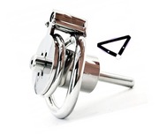 Stalowy pas cnoty INVERTED CHASTITY + pasek podtrzymujący oring 45mm