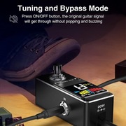 LEKATO Pedał tunera chromatycznego do gitary i basu, mini