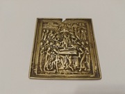 Mosiężny ołtarzyk podróżny, Rosja XVIII XIX wiek,