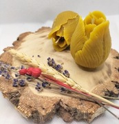 Świeca tulipan z wosku pszczelego 