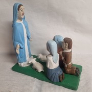rzeźba ludowa - Objawienie Fatimskie - Stanisława KMIECIK 40x41x18 cm