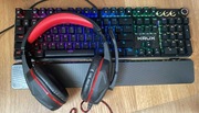 Zestaw dla gracza, klawiatura KRUX gamingowa mechaniczna + słuchawki
